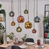 Ripoll Lampadario a sospensione, Lampada a sfera, Lampada a sospensione Écru, Nero, 8-Luci