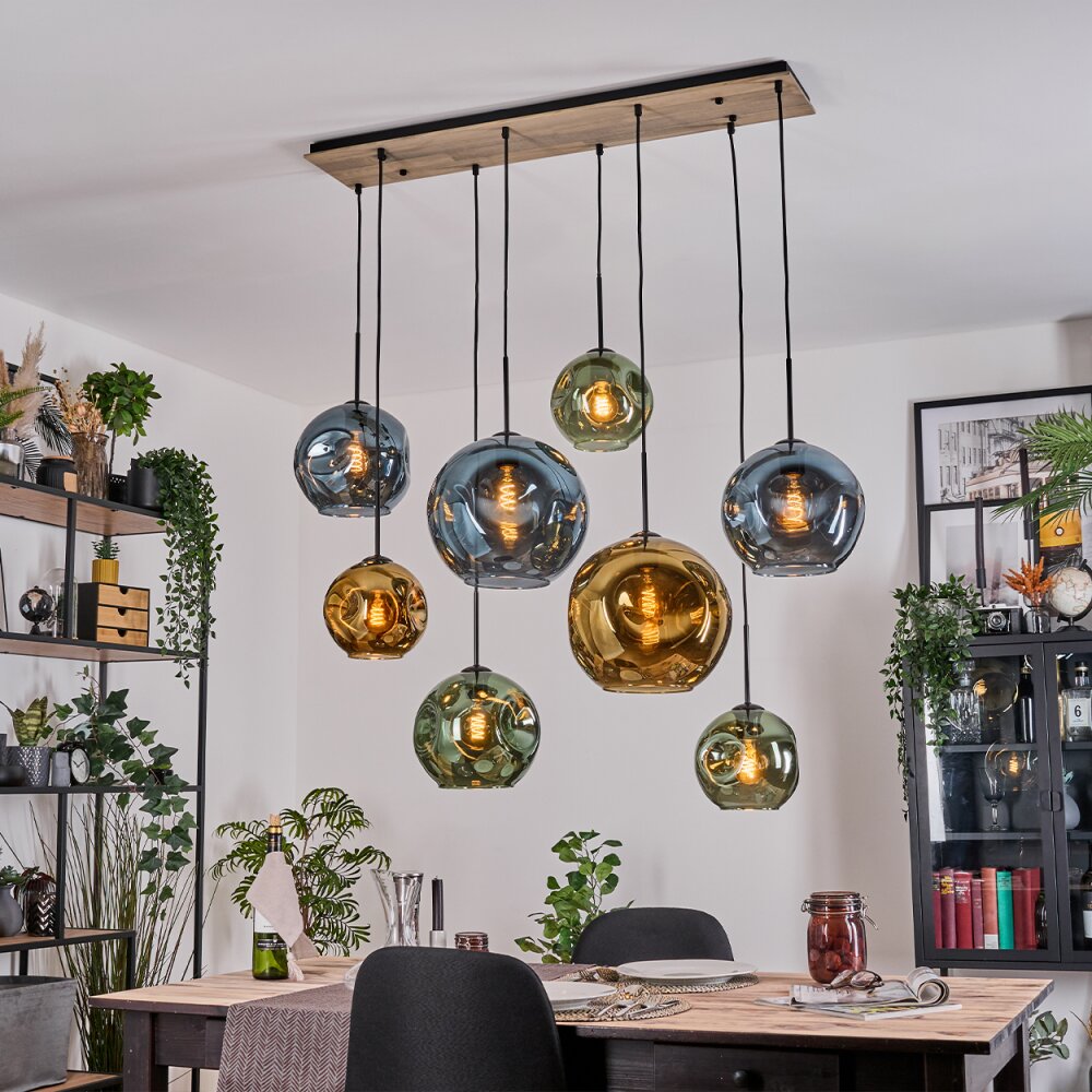 Ripoll Lampadario a sospensione, Lampada a sfera, Lampada a sospensione Écru, Nero, 8-Luci main product photo