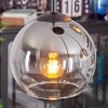 Koyoto Lampadario a sospensione, Lampada a sfera, Lampada a sospensione a cluster 35 cm Cromo, Chiaro, Grigio fumo, 4-Luci