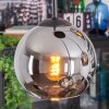 Koyoto Lampadario a sospensione, Lampada a sfera, Lampada a sospensione a cluster 35 cm Cromo, Grigio fumo, 4-Luci