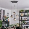 Koyoto Lampadario a sospensione, Lampada a sfera, Lampada a sospensione a cluster 35 cm Chiaro, Grigio fumo, 4-Luci