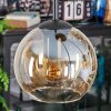 Koyoto Lampadario a sospensione, Lampada a sfera, Lampada a sospensione a cluster 35 cm Ambrato, 4-Luci