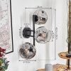 Ripoll Lampada a sfera, Applique Chiaro, Grigio fumo, 3-Luci