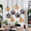 Ripoll Lampadario a sospensione, Lampada a sfera, Lampada a sospensione Écru, Nero, 8-Luci