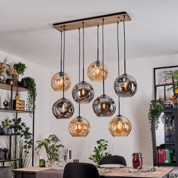 Ripoll Lampadario a sospensione, Lampada a sfera, Lampada a sospensione Écru, Nero, 8-Luci Ripoll Lampadario a sospensione, Lampada a sfera, Lampada a sospensione Écru, Nero, 8-Luci