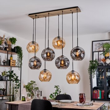 Ripoll Lampadario a sospensione, Lampada a sfera, Lampada a sospensione Écru, Nero, 8-Luci Ripoll Lampadario a sospensione, Lampada a sfera, Lampada a sospensione Écru, Nero, 8-Luci