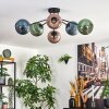 Koyoto Plafoniera, Lampada a sfera 74 cm Blu, Verde, Ramato, 6-Luci