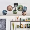 Koyoto Plafoniera, Lampada a sfera 74 cm Blu, Verde, Ramato, 6-Luci