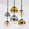 Gastor Lampadario a sospensione, Lampada a sfera, Lampada a sospensione Ambrato, Oro, Chiaro, Grigio fumo, 6-Luci