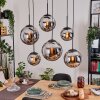 Gastor Lampadario a sospensione, Lampada a sfera, Lampada a sospensione Cromo, Grigio fumo, 6-Luci