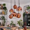 Gastor Lampadario a sospensione, Lampada a sfera, Lampada a sospensione Chiaro, Ramato, 6-Luci