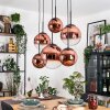 Gastor Lampadario a sospensione, Lampada a sfera, Lampada a sospensione Chiaro, Ramato, 6-Luci