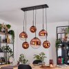 Gastor Lampadario a sospensione, Lampada a sfera, Lampada a sospensione Chiaro, Ramato, 6-Luci