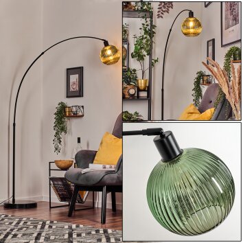 Koyoto Lampada da terra Nero, 1-Luce