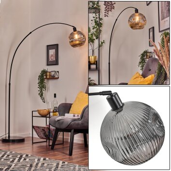 Ripoll Lampada da terra Nero, 1-Luce