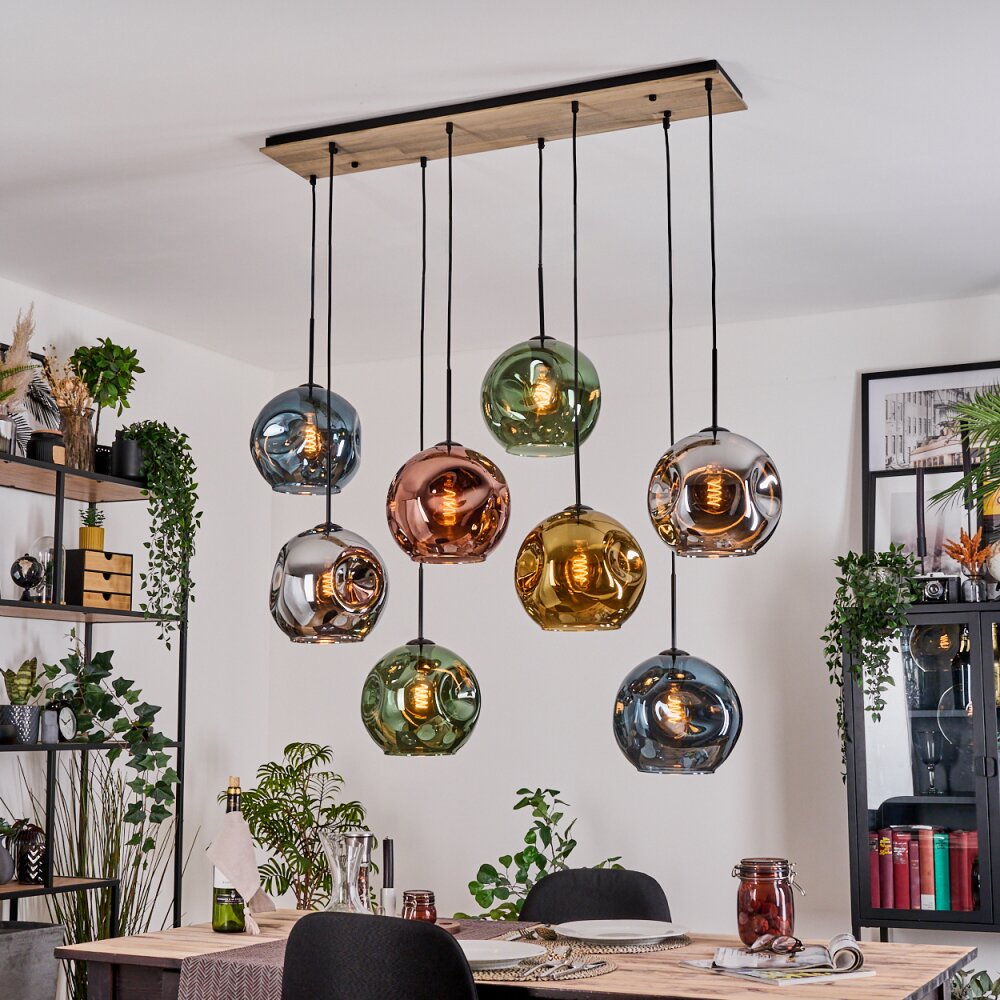 Ripoll Lampadario a sospensione, Lampada a sfera, Lampada a sospensione Écru, Nero, 8-Luci main product photo