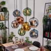 Ripoll Lampadario a sospensione, Lampada a sfera, Lampada a sospensione Écru, Nero, 8-Luci