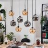 Ripoll Lampadario a sospensione, Lampada a sfera, Lampada a sospensione Écru, Nero, 8-Luci
