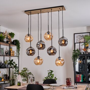 Ripoll Lampadario a sospensione, Lampada a sfera, Lampada a sospensione Écru, Nero, 8-Luci Ripoll Lampadario a sospensione, Lampada a sfera, Lampada a sospensione Écru, Nero, 8-Luci