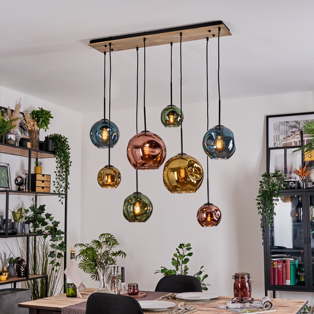Ripoll Lampadario a sospensione, Lampada a sfera, Lampada a sospensione Écru, Nero, 8-Luci main product photo