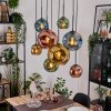 Ripoll Lampadario a sospensione, Lampada a sfera, Lampada a sospensione Écru, Nero, 8-Luci