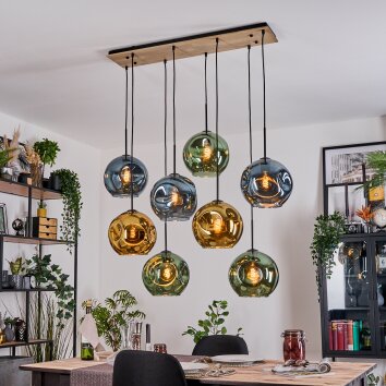 Ripoll Lampadario a sospensione, Lampada a sfera, Lampada a sospensione Écru, Nero, 8-Luci
