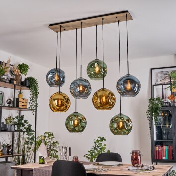Ripoll Lampadario a sospensione, Lampada a sfera, Lampada a sospensione Écru, Nero, 8-Luci