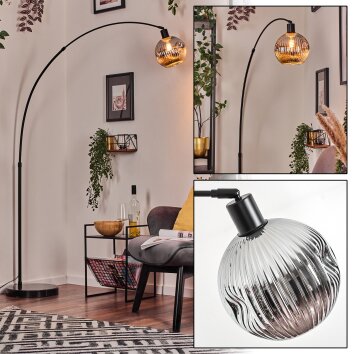 Ripoll Lampada da terra, Lampade ad arco Nero, 1-Luce