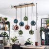 Ripoll Lampadario a sospensione, Lampada a sfera, Lampada a sospensione Écru, Nero, 8-Luci