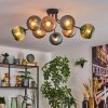 Koyoto Plafoniera, Lampada a sfera 85 cm Blu, Verde, Ramato, 8-Luci