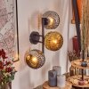 Ripoll Lampada a sfera, Applique Cromo, Oro, Grigio fumo, 3-Luci