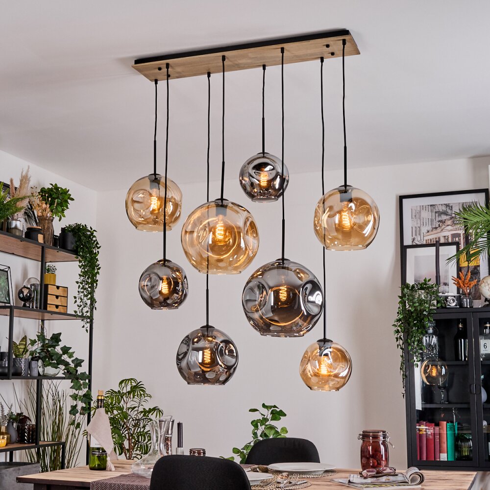 Ripoll Lampadario a sospensione, Lampada a sfera, Lampada a sospensione Écru, Nero, 8-Luci main product photo