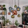 Ripoll Lampadario a sospensione, Lampada a sfera, Lampada a sospensione Écru, Nero, 8-Luci