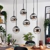 Gastor Lampadario a sospensione, Lampada a sfera, Lampada a sospensione Cromo, Chiaro, Grigio fumo, 6-Luci