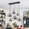 Gastor Lampadario a sospensione, Lampada a sfera, Lampada a sospensione Cromo, Chiaro, Grigio fumo, 6-Luci
