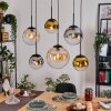 Gastor Lampadario a sospensione, Lampada a sfera, Lampada a sospensione Ambrato, Oro, Chiaro, Grigio fumo, 6-Luci