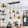 Gastor Lampadario a sospensione, Lampada a sfera, Lampada a sospensione Ambrato, Oro, Chiaro, Grigio fumo, 6-Luci