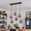 Gastor Lampadario a sospensione, Lampada a sfera, Lampada a sospensione Cromo, Grigio fumo, 6-Luci
