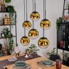 Gastor Lampadario a sospensione, Lampada a sfera, Lampada a sospensione Oro, Chiaro, 6-Luci