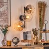 Koyoto Lampada a sfera, Applique Ambrato, Chiaro, Grigio fumo, 3-Luci