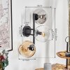 Koyoto Lampada a sfera, Applique Ambrato, Chiaro, Grigio fumo, 3-Luci