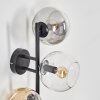Koyoto Lampada a sfera, Applique Ambrato, Chiaro, Grigio fumo, 3-Luci