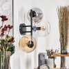 Koyoto Lampada a sfera, Applique Ambrato, Chiaro, Grigio fumo, 3-Luci