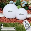 Ilorn Lampada a sfera, Lampada con piedistallo, Illuminazione viale LED Bianco, 2-Luci, Telecomando