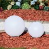 Ilorn Lampada a sfera, Lampada con piedistallo, Illuminazione viale LED Bianco, 2-Luci, Telecomando