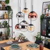 Gastor Lampadario a sospensione, Lampada a sfera, Lampada a sospensione Ambrato, Cromo, Chiaro, Ramato, Grigio fumo, 6-Luci