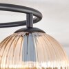 Koyoto Plafoniera, Lampada a sfera Ambrato, Chiaro, Grigio fumo, 3-Luci