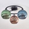Koyoto Plafoniera, Lampada a sfera 37 cm Blu, Verde, Ramato, 3-Luci