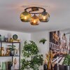 Koyoto Plafoniera, Lampada a sfera 37 cm Blu, Verde, Ramato, 3-Luci
