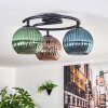 Koyoto Plafoniera, Lampada a sfera 37 cm Blu, Verde, Ramato, 3-Luci